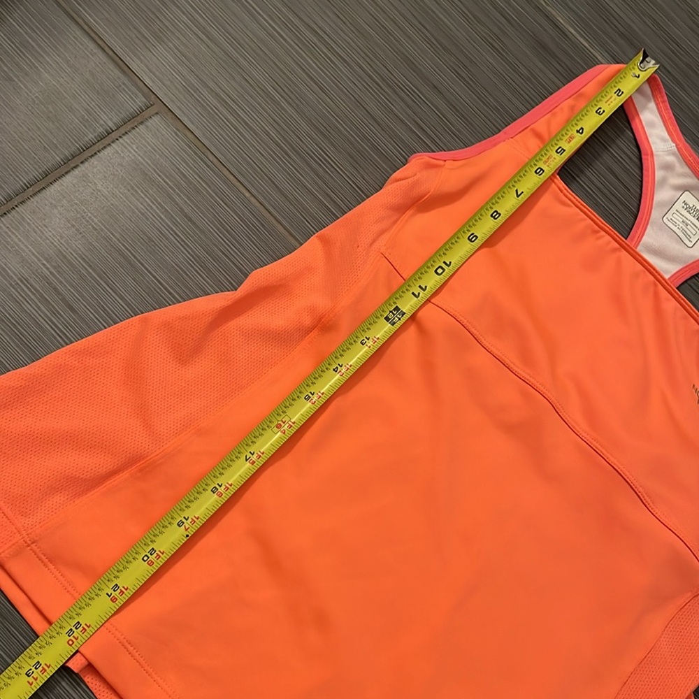 The North Face Women’s Orange Vapor Wick Tank Top Sz Medium Shelf Bra Venting - Picture 4 of 8
